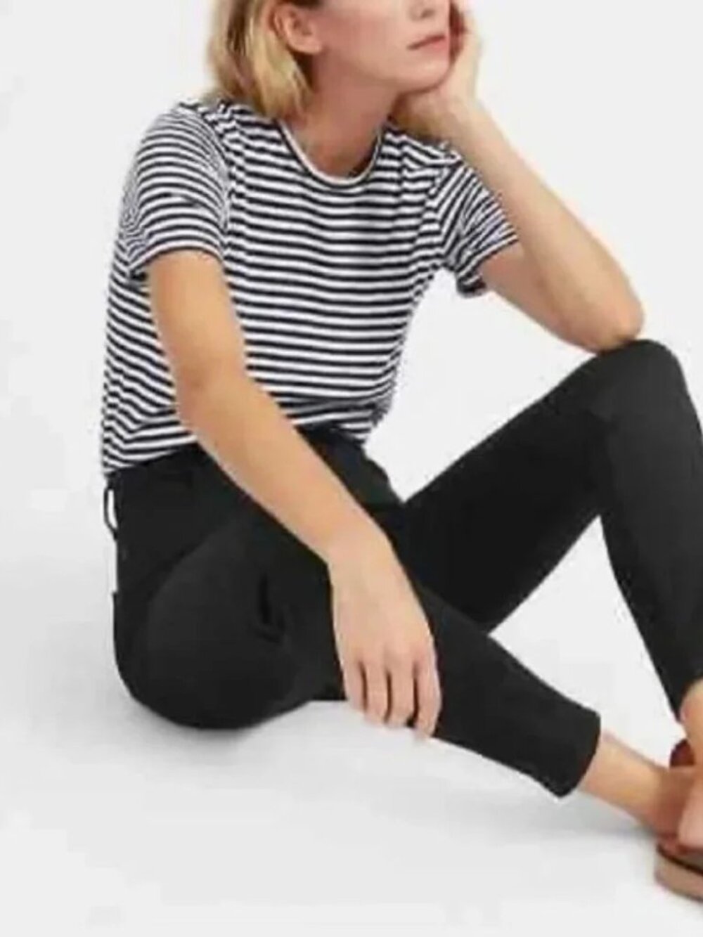 EVERLANE Black Straight Leg Ankle Jeans - EUC